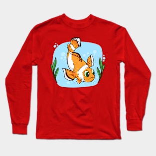 Hand Drawn Clown Fish Long Sleeve T-Shirt